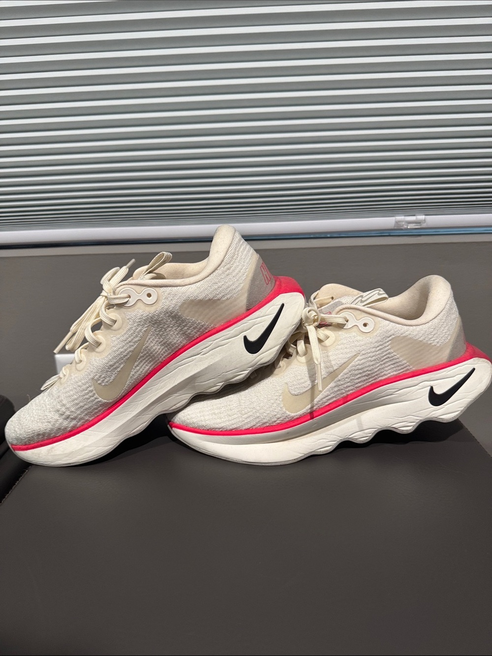 Nike Women’s Cream and Hot Pink Athletic Running Shoes